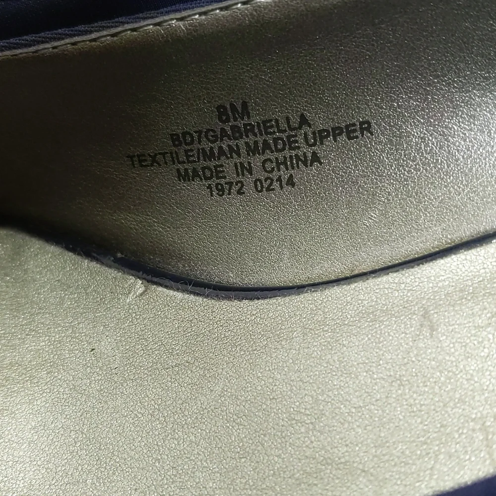 Bandolino Navy peep toe wedges with slingback - Picture 4 of 9